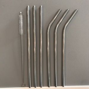 Metal reusable straws